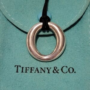 AUTHENTIC Tiffany & Co. Sevillana Silver Circle Pendant Necklace